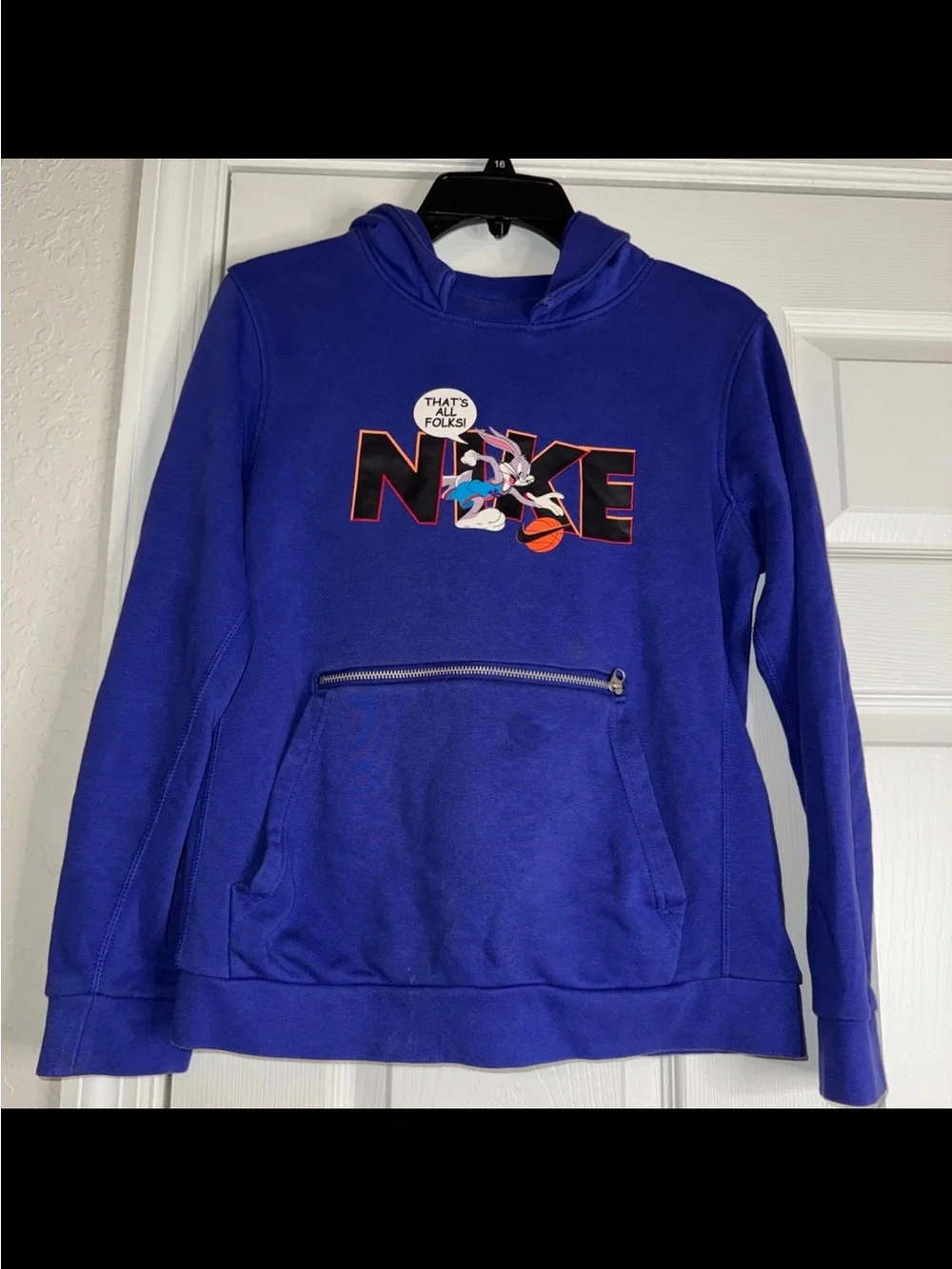 Nike Royal Blue Bugs Bunny Logo Hoodie